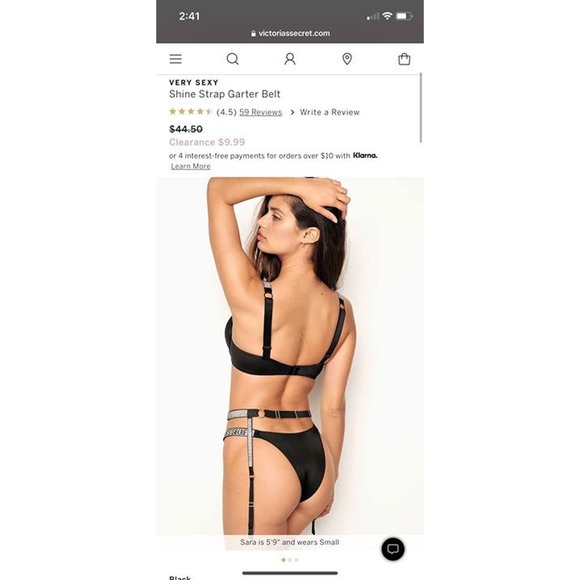 Very Sexy Shine Strap Garter Belt M/L - Picture 2 of 3